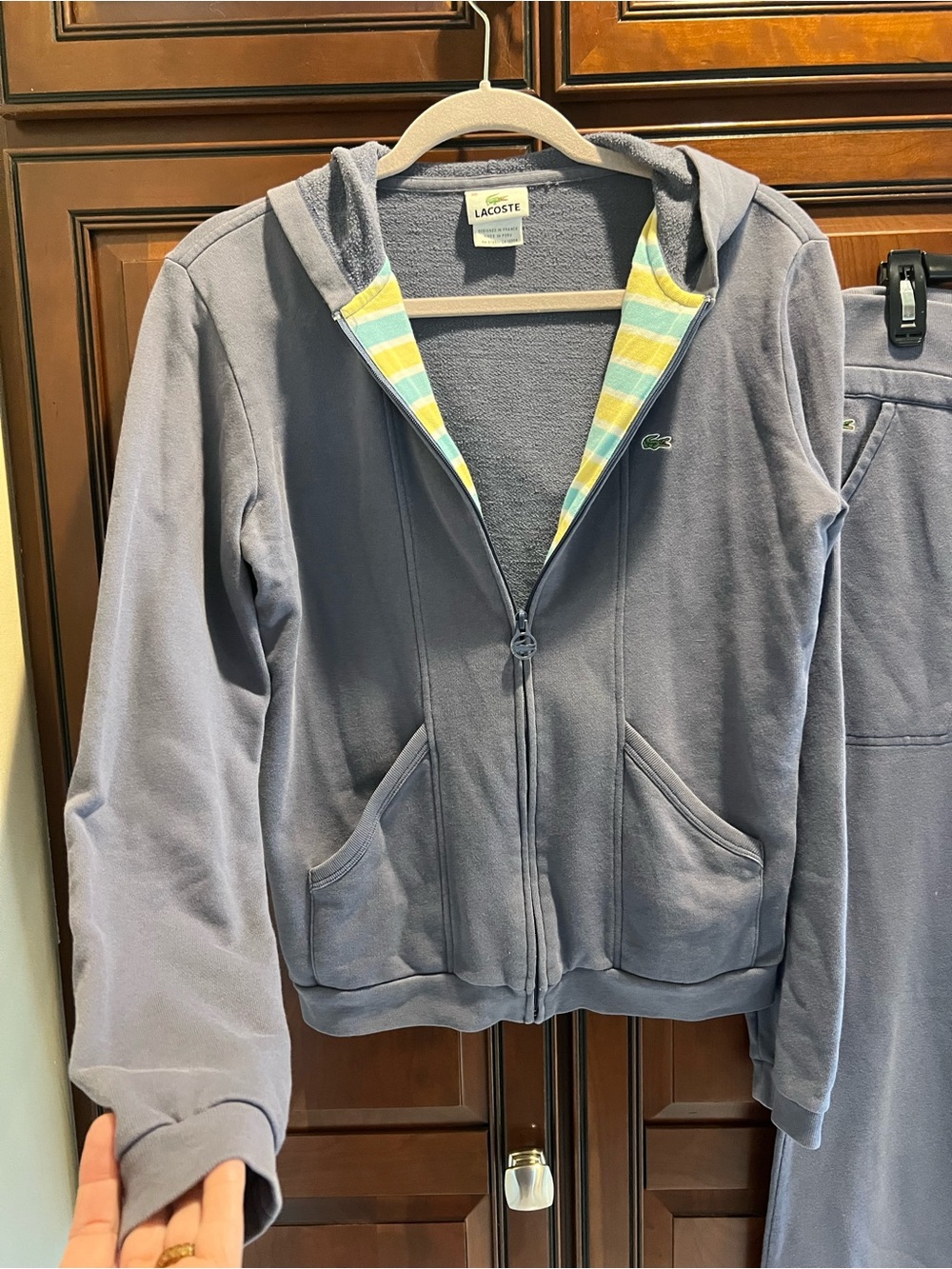 Lacoste Vintage Steel Grey Sport Track Suit Full-Zip Jacket and Pants - 38 (S-M) - Picture 10 of 16